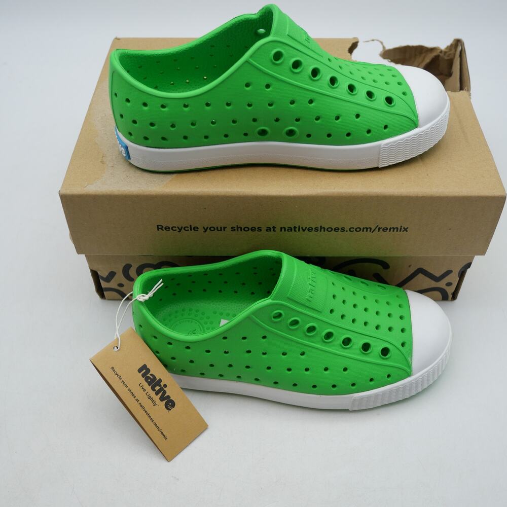 NEW Native Toddler C7  Jefferson Slip On Shoes  Green  Boys Girls